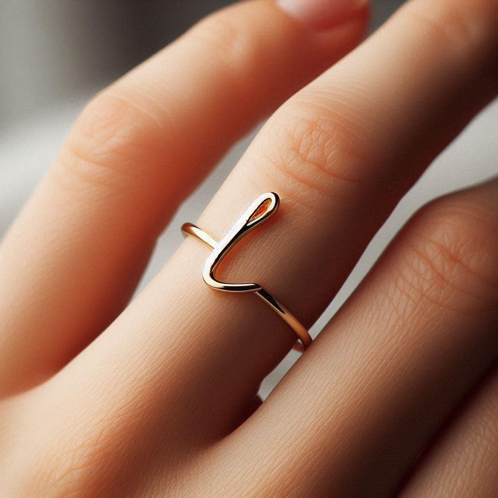 Letter L Ring