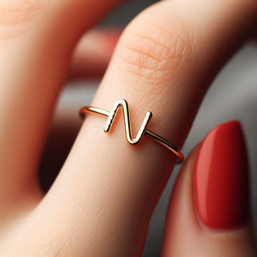 Letter N Ring