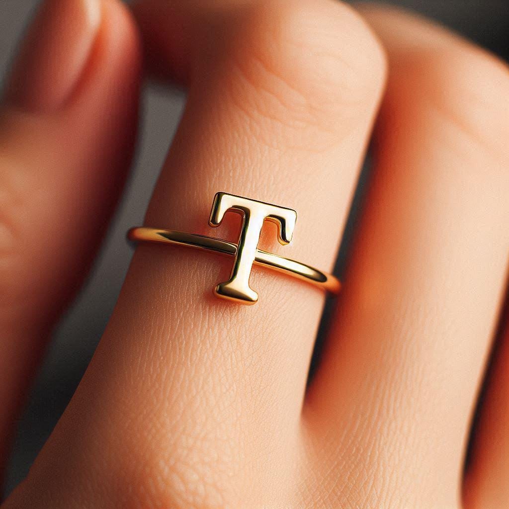 Letter T Ring
