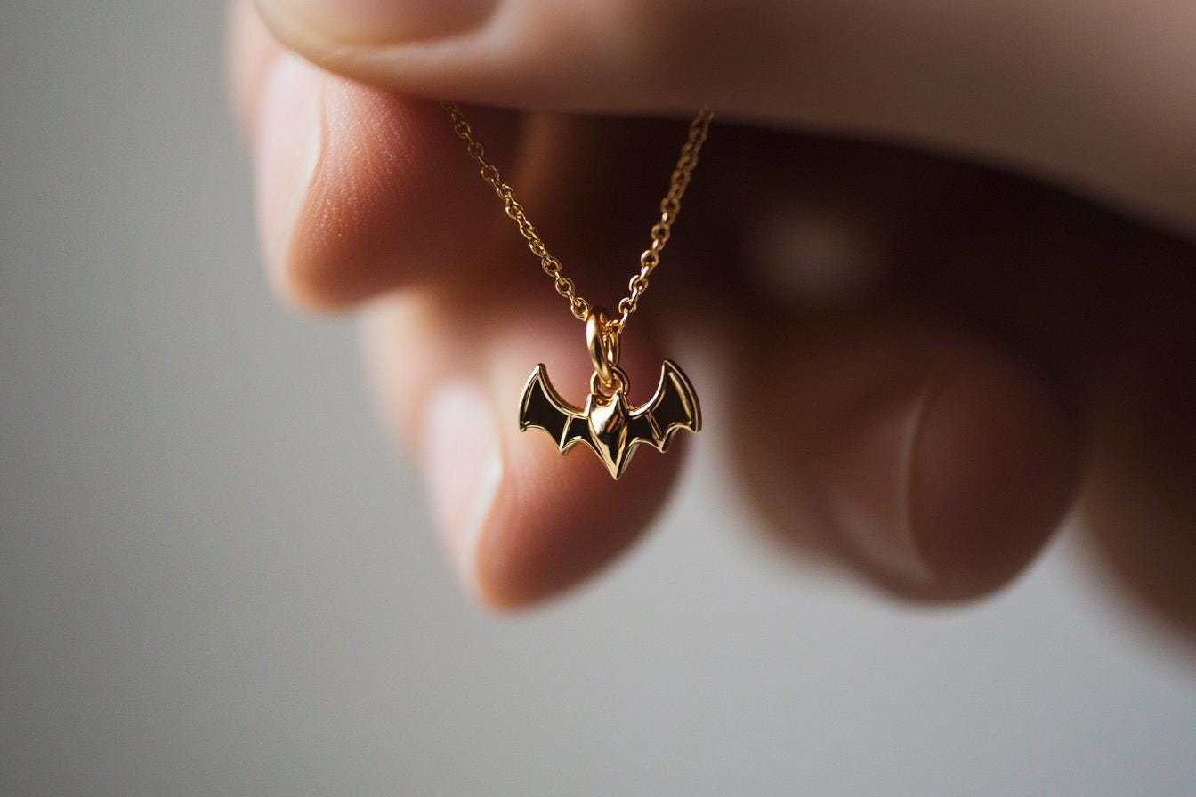 Gold Bat Charm