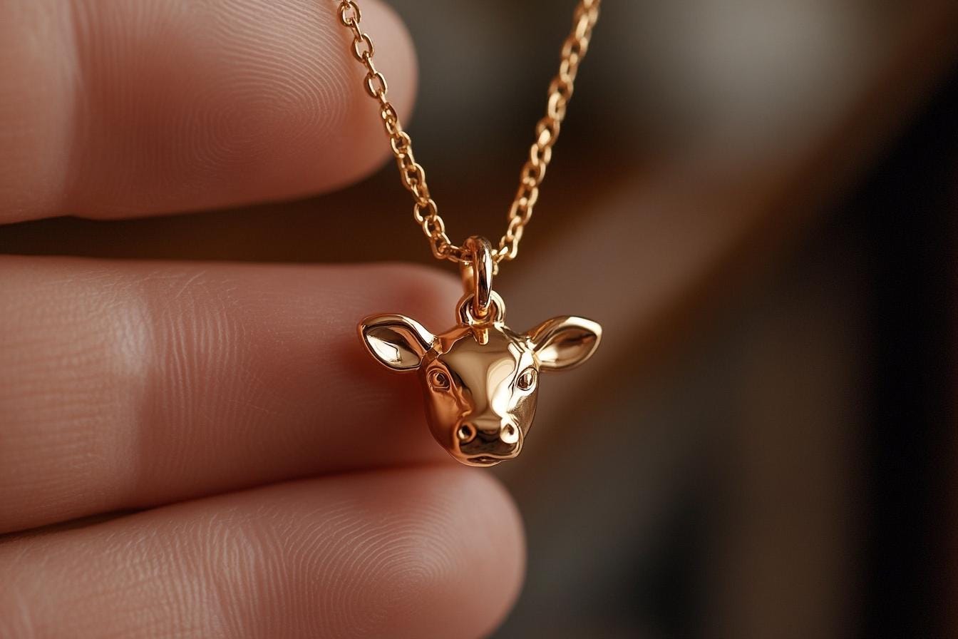 Gold Cow Charm