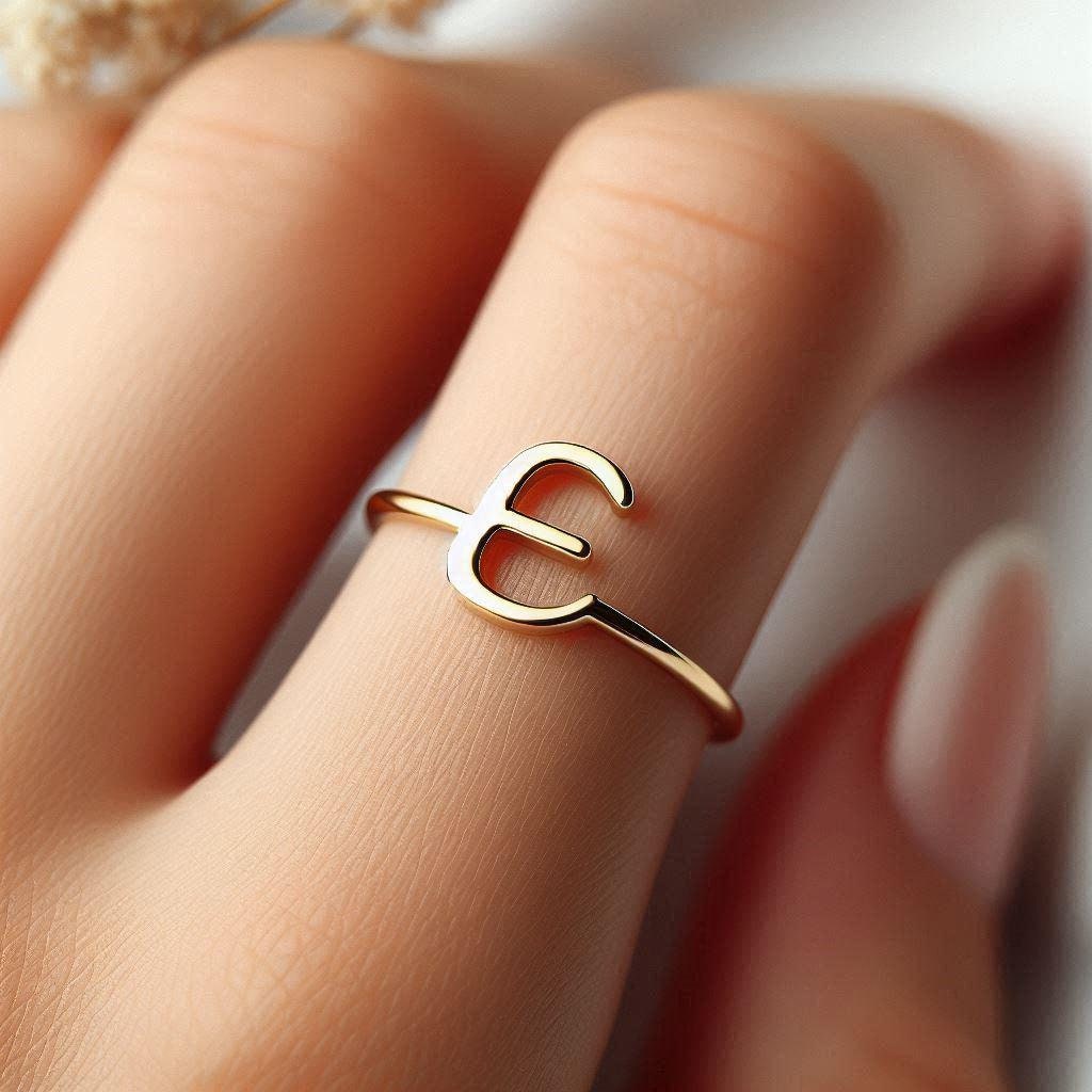 Letter E Ring