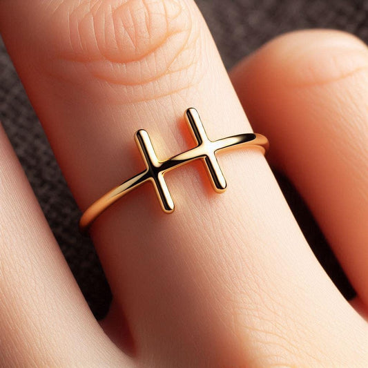 Letter H Ring