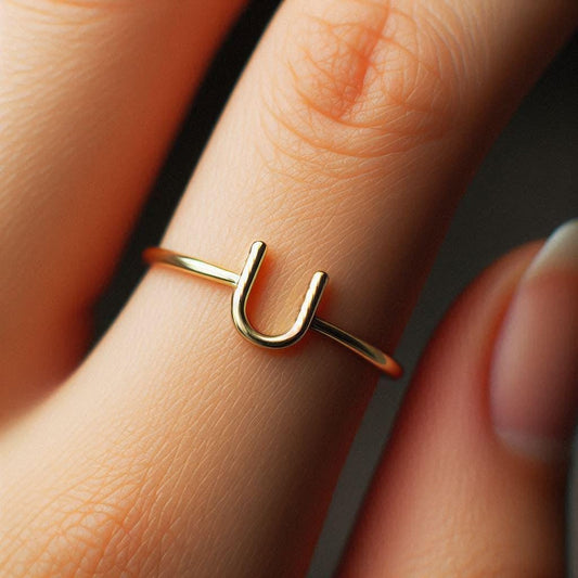 Letter U Ring