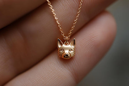 Gold German Shepherd Charm