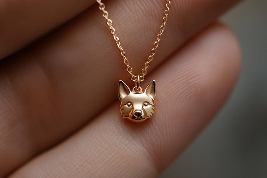 Gold German Shepherd Charm