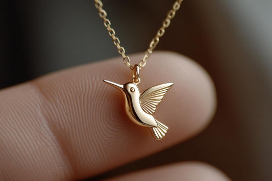 Gold Hummingbird Charm