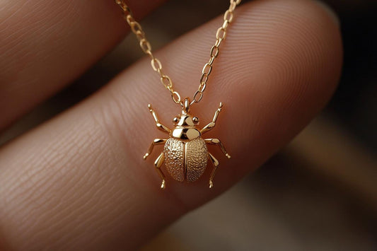 Gold Beetle Charm