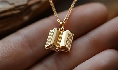 Gold Book Charm