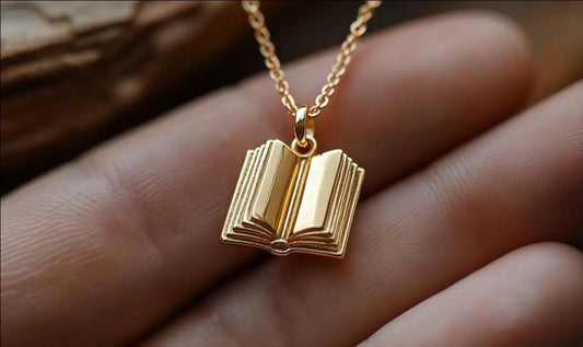 Gold Book Charm