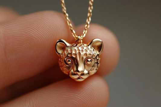 Gold Cheetah Charm