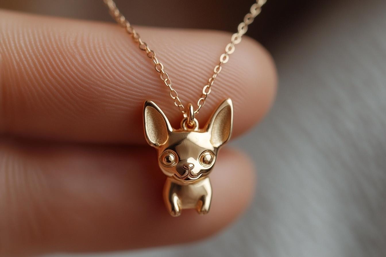 Gold Chihuahua Charm