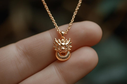Gold Chinese Dragon Charm