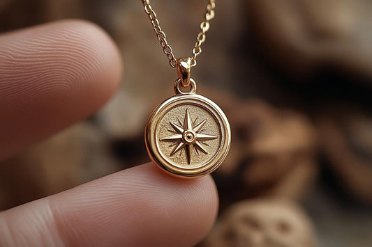 Gold Compass Charm