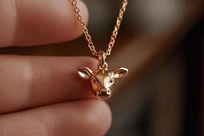 Gold Cow Charm