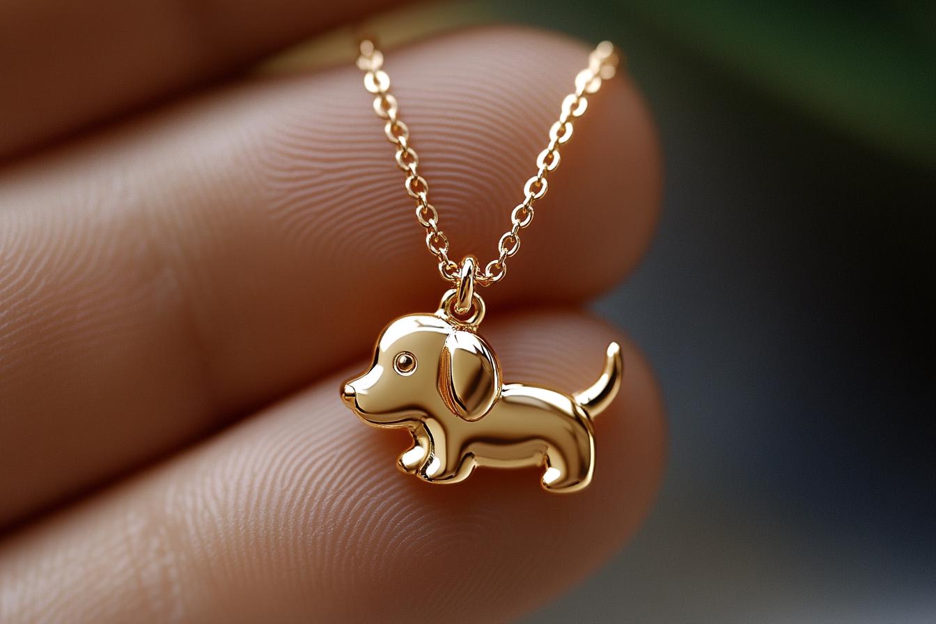 Gold Dachshund Charm